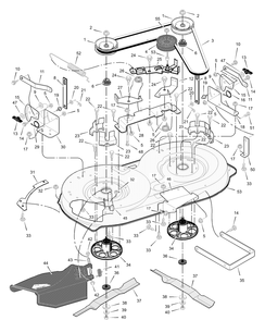 Mower Housing Diagram and Parts List for 385014X98A 2003 Briggs and Stratton Lawn Tractor